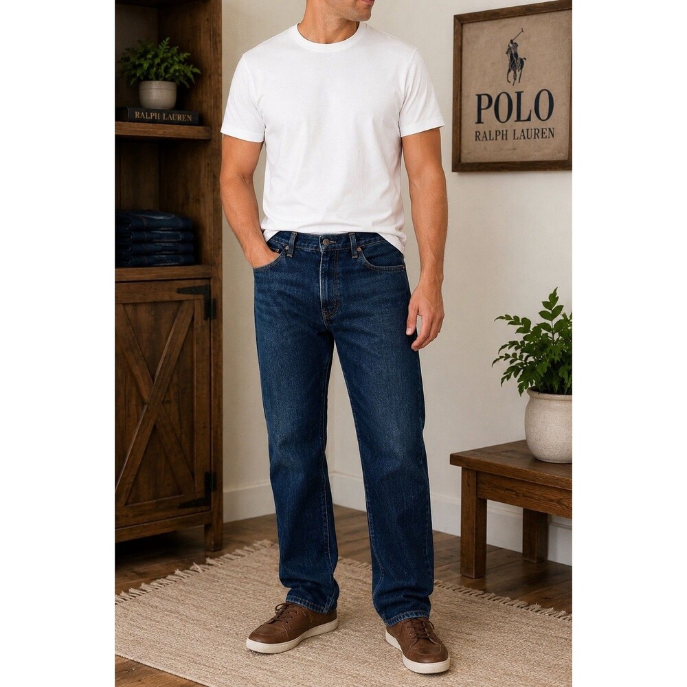 Polo Ralph Lauren Classic Fit Dark Wash Straight Denim Jeans 5-Pocket 36